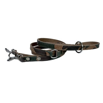 Sazzz Hondenriem Fearless Vintage Verstelbaar Leer Camouflage