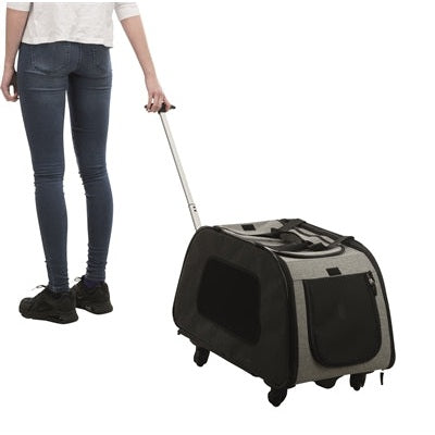 Trixie Reismand Trolley Zwart / Lichtgrijs